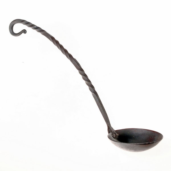 Hand forged Medieval iron ladle - [16 Kelle Eisen / H2 A-1]