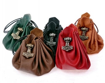 Pochette en cuir "Mjolnir" - extra large - [01 Beu 4 Oed GR/ H8 B-5]