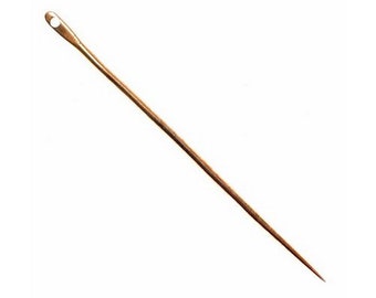 Brass Sewing Needle - 6 cm - [17 Me-Nadel 2 / G1 D-9]