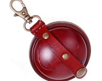 Round Hard Leather Purse - medium- [01 Ru-Boerse 2 / H6 A-6]