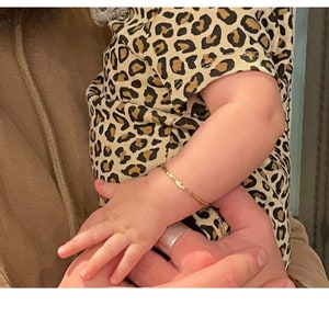Gold Baby Girl - Baby Bracelet - Gold Baby Bangle Bracelet - 1st baby birthday present -  stack of bangles for baby girl - bangle to earring
