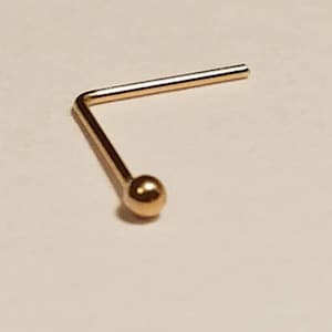 Goldstecker -TinyNoseStud - 14 Karat ECHTer Goldkugel-Nasenstecker, 20-Gauge-Nasenstecker - Nasenstecker - Punktnasenstecker - 2 mm Kugelstecker