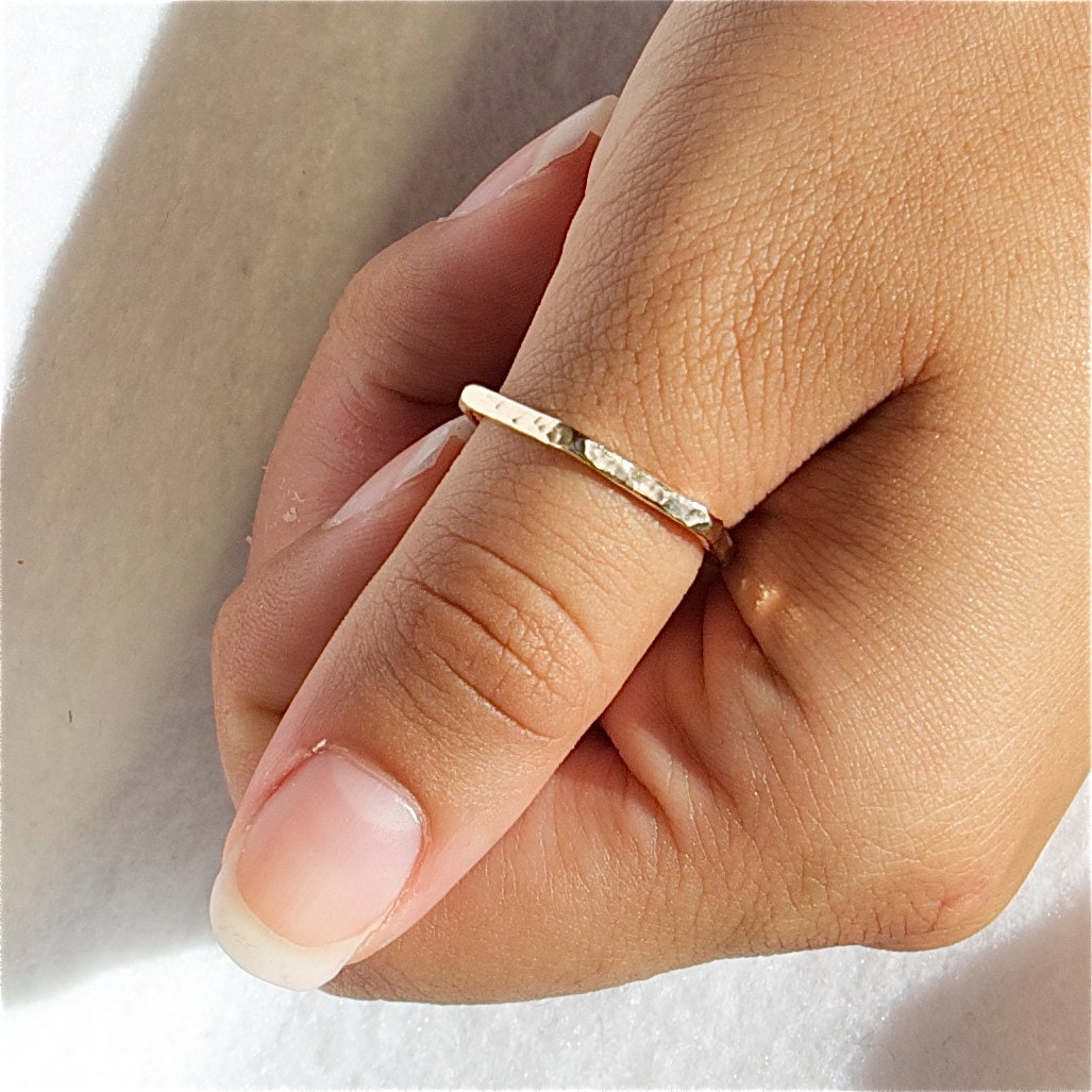 Hexagon Stack Ring - Hexagon Thumb - 12 Gauge Hexagon - Thick Stack ...