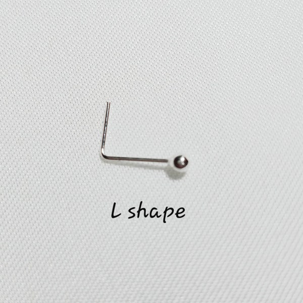 Tiny Nose Stud - 2mm sterling silver ball nose stud,  24 gauge nose stud - nose stud - barely there stud - dot nose stud - nose studs
