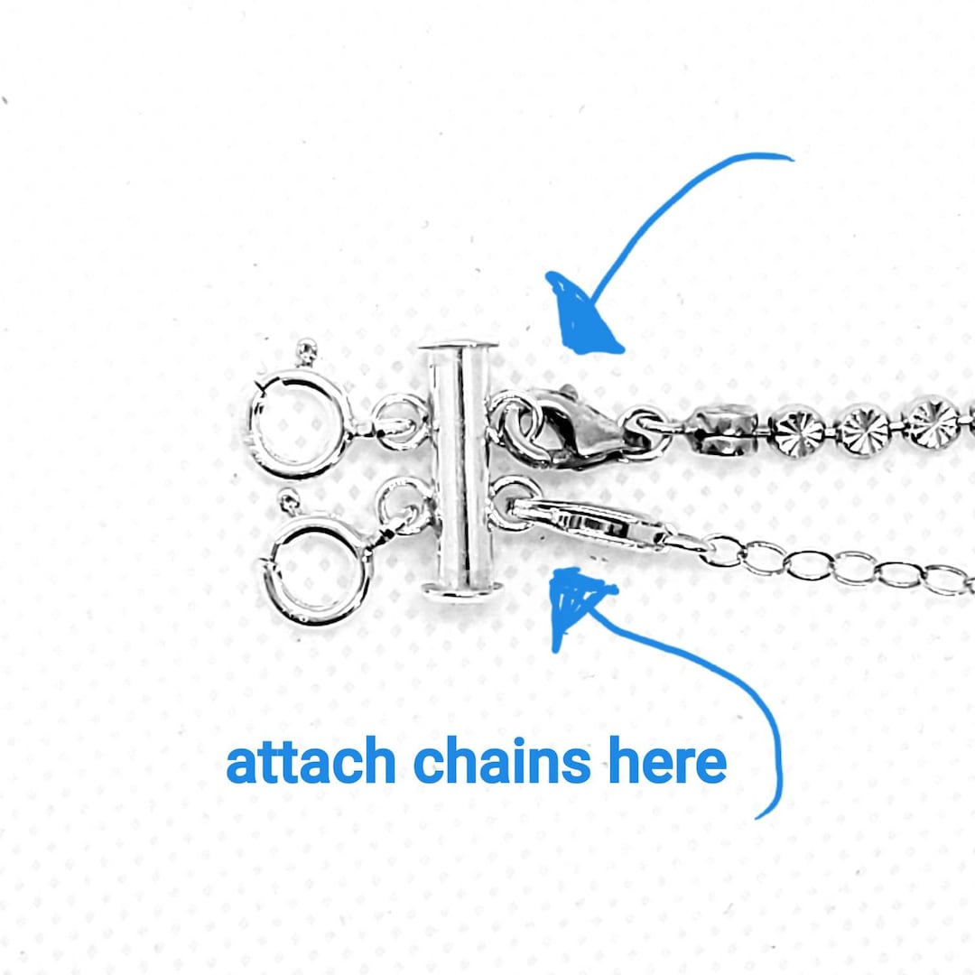 Layered Necklace Detangler Sterling Silver Keep Necklaces From Tangling Wear 2, 3, 4 or 6