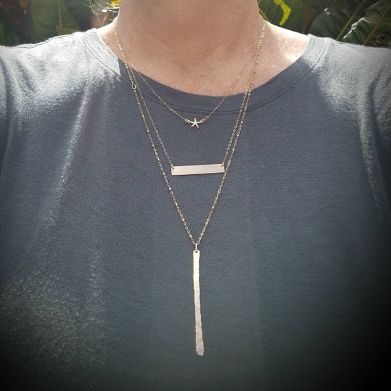 Layered Necklace Detangler - 14K Gold Filled - Keep Necklaces from Tangling - Wear 3 Necklaces at Once Without Tangles - Slip on Clasp