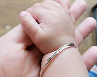 Crawler bangle bracelet- 2 Baby Bracelets - Gold Baby Bracelets - pair of bangles for baby - You get 2 bracelets for baby - newborn gift
