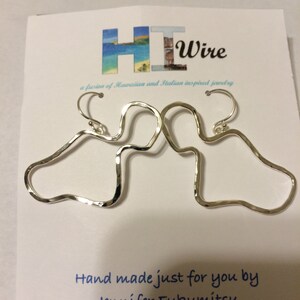 Maui earrings custom made just for you in Hawaii - Maui earrings - Hawaiian earrings -  Maui - silver dangle maui earrings - gold Maui ear