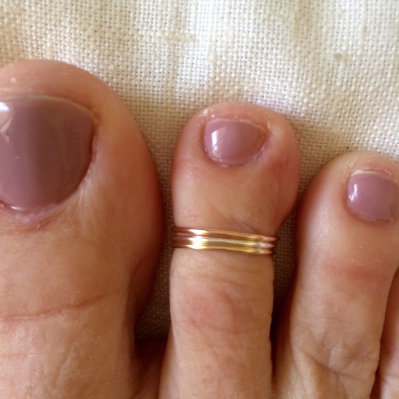 Adjustable Toe Rings Open Toe Ring Toe Ring Rose Gold fill Sterling Silver Toe Ring Stacking Toe Rings- Rings For Toes