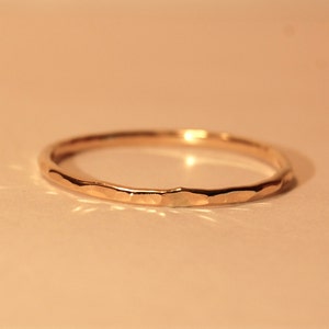 Super Thin Gold Stackable Ring(s), Gold filled Stacking RIngs, GF RIng, Dainty Simple ring, Hammered gold filled Rings, Gold filled Band 16g