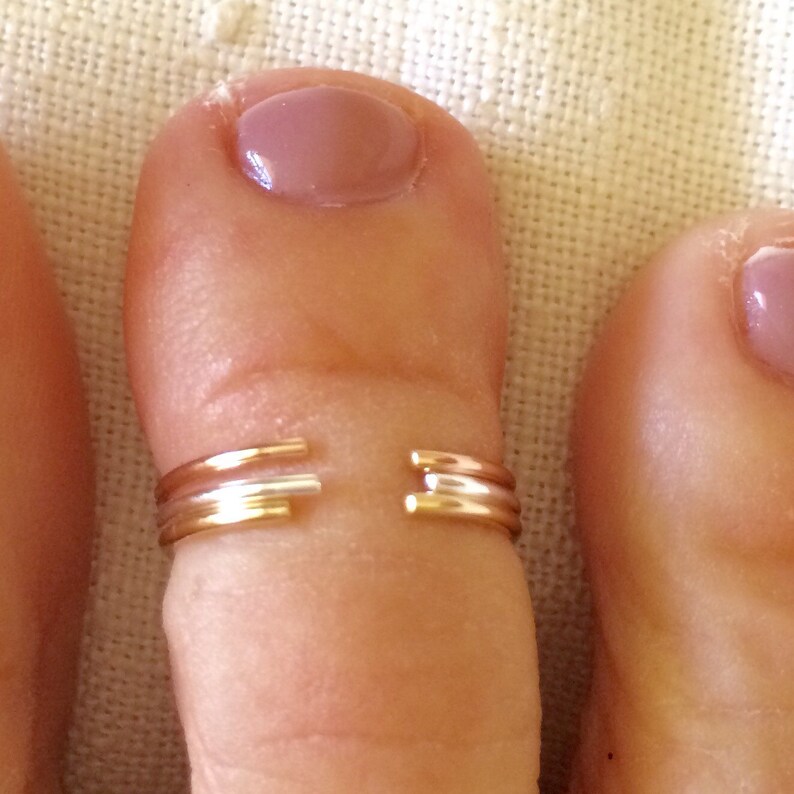 Adjustable Toe Rings Open Toe Ring Toe Ring Rose Gold fill Sterling Silver Toe Ring Stacking Toe Rings- Rings For Toes