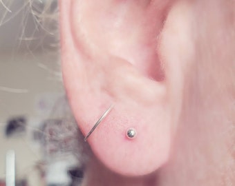 Sterling Silver Spiral Huggie Earrings – Handmade Hoops