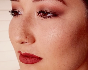 14K Gold Filled 22g -Cartilage Hoop Earring, Sterling Silver Hoop Earrings - Endless Hex Helix Hoops - Cartilage Hoop - Non Tarnish hoops