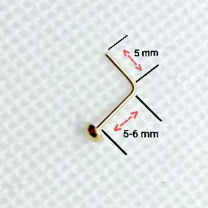 Large Nose Stud - Gold Nose Stud - 14k yellow gold filled - 3.5 mm Dome Disk - 20 Gauge - Nose Stud - high polished nose stud