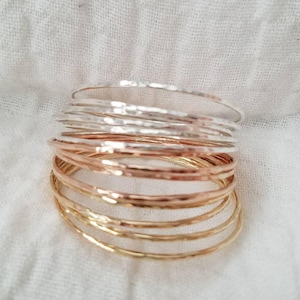 2 newborn bracelets - gold jewelry for baby - baby&#39;s first bangles- christening gift- girls keepsake gift - Grand daughter present - baptism