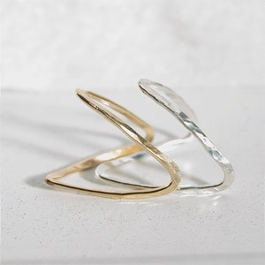thumb ring - ring - V ring - chevron ring - thumb - Silver v ring - mid knuckle - silver thumb ring - gold thumb ring - thumb ring gold