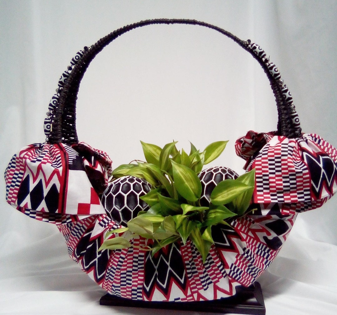 Designer Original/black Woven Basket With High Arching Etsy