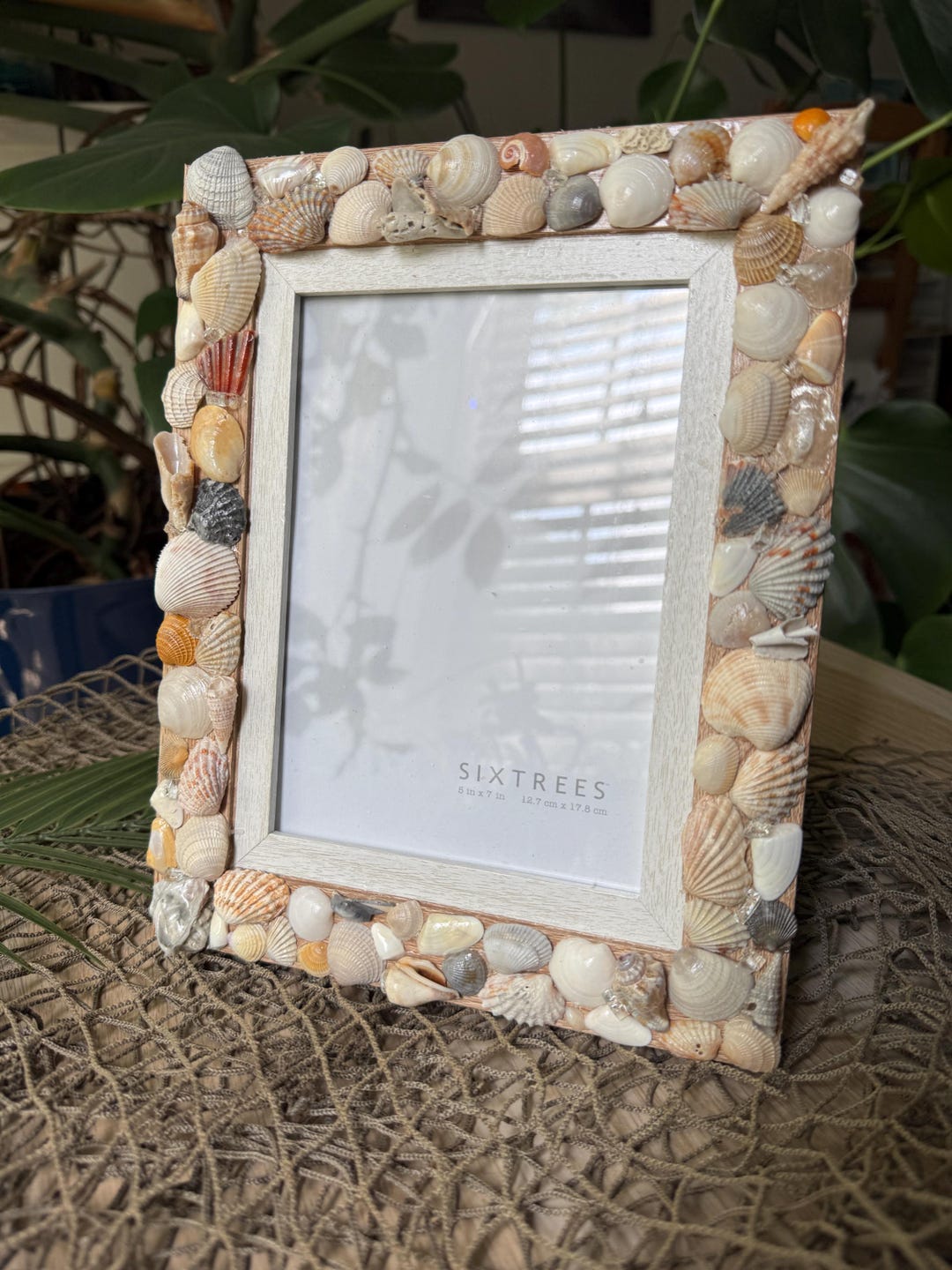 Seashell Picture Frame, Shell Frame, Handmade Coastal Beach Photo ...