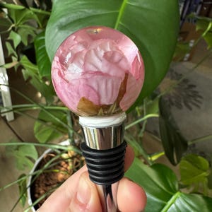 Flower Bottle Stopper, Bottle stopper, Wine bottle stopper, Flower wine stopper, wine topper, Wine lover gift, Gift for Holiday