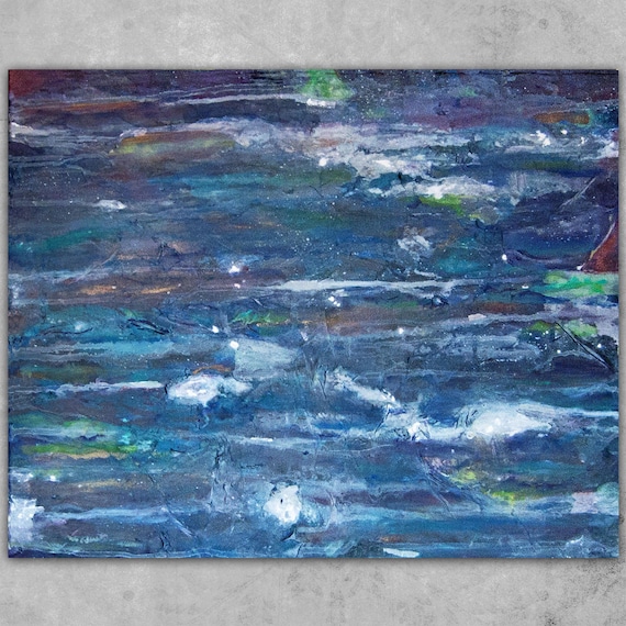 YS Art abstrait modern Tableau peinte à la main Galaxie Tableau decoration murale salon grandes mains lumineuses sur fond blanc en style aquarelle 120x60 cm