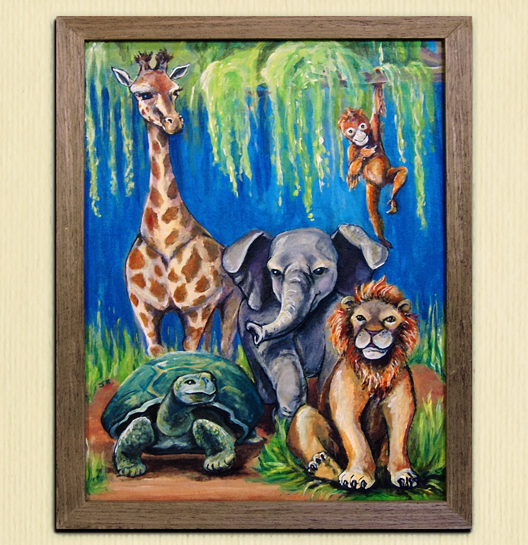 to the Jungle Nursery Decor Children's Art Etsy
