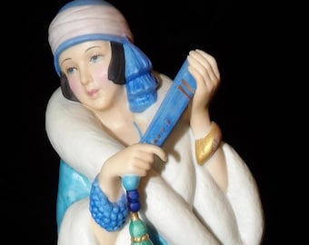 1986 RHAPSODY IN BLUE Lenox Lady Bisque Porcelain Figurine American Songbook Series