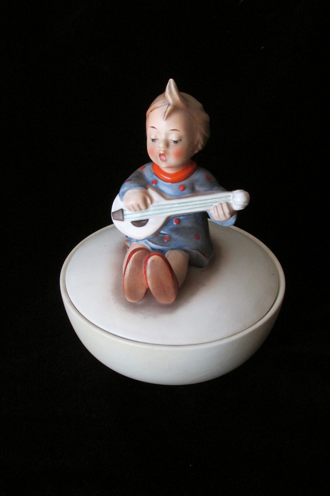HUMMEL COVERED CANDY Dish Bowl 1950s Joyfull Mandolin Lute Etsy