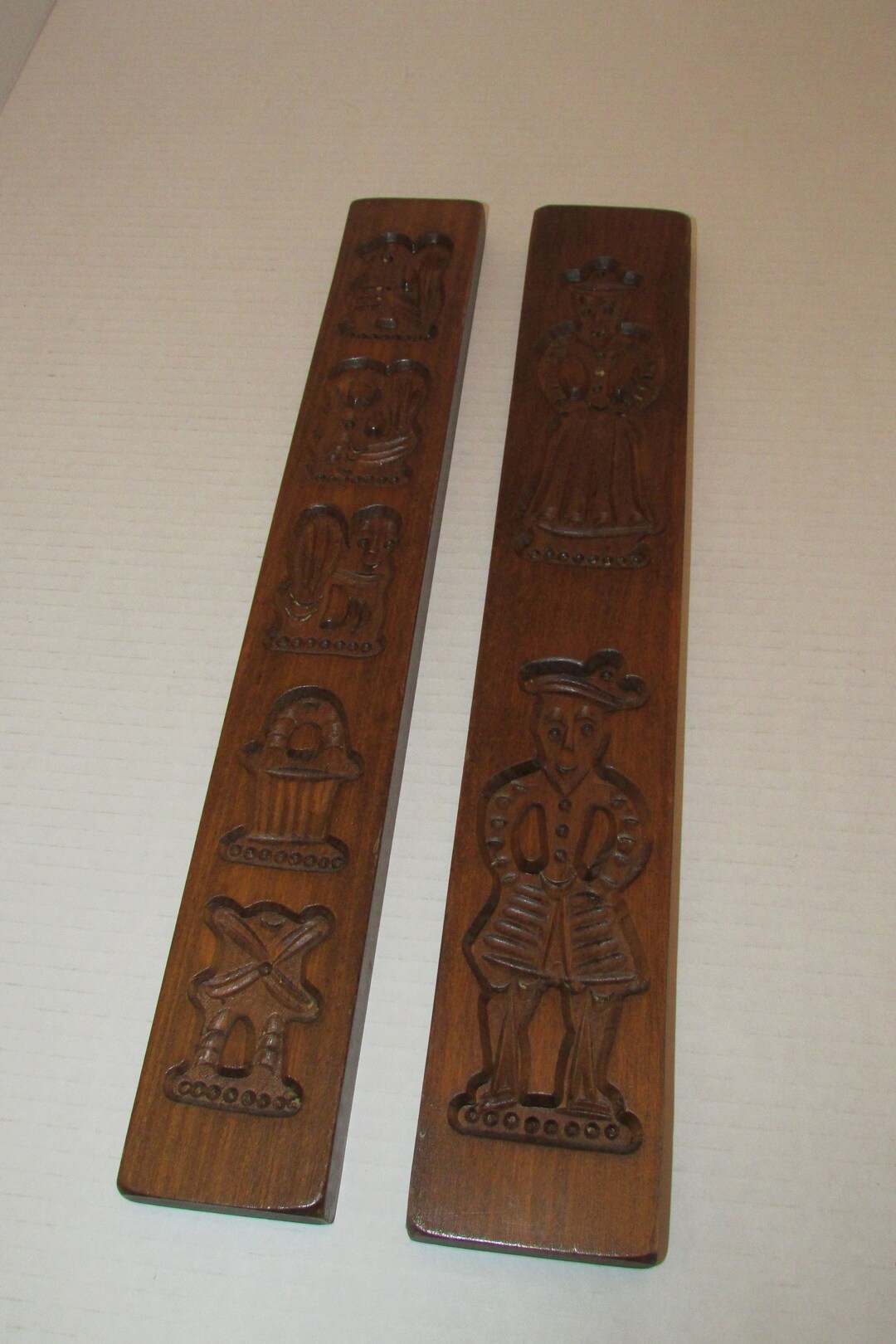 2 DUTCH SPECULAAS MOLDS Dutch Spiced Cookie Gingerbread Wood Etsy