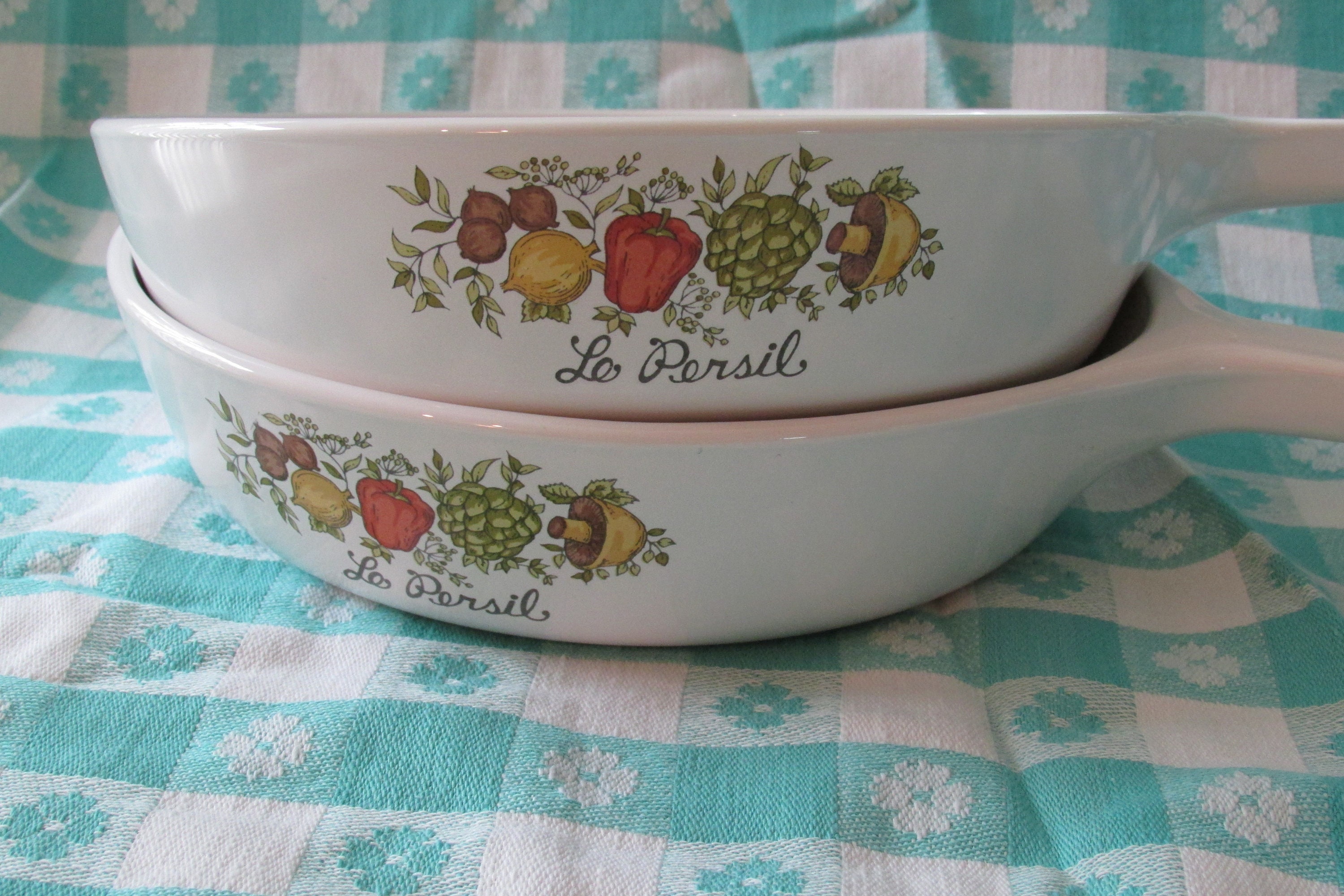 Vintage Corning Ware "Spice of Life" Range Toppers 8 1/2 inch  Skillet N-8-1/2-B