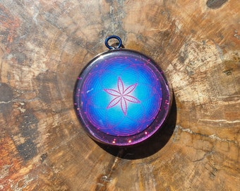 WATER RESONANCE Pendant for Meditation EMF protection - Personalized Orgone gift seed of life sacred geometry flower of life