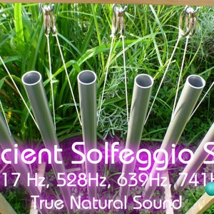 Vibrational Healing Ancient Solfeggio FrequenciesWooden Stand included 396 hz , 417 hz , 528 hz , 639 hz , 741 hz ,852 hz SOUND PIPES image 2