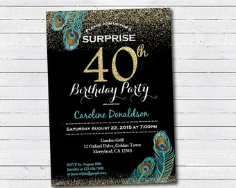 surprise 50th birthday party invitation woman ladies etsy