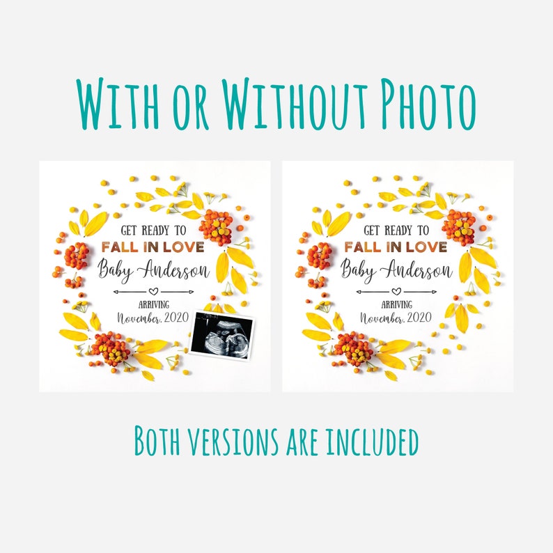 Download Digital Fall Pregnancy Announcement EDITABLE Template. | Etsy