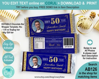 Turning 50 PRINTABLE Candy Poster 50th Birthday Candy Sign - Etsy