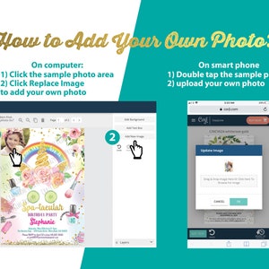 Spa Party Invitation Unicorn Spa Birthday Invite Rainbow Pastel