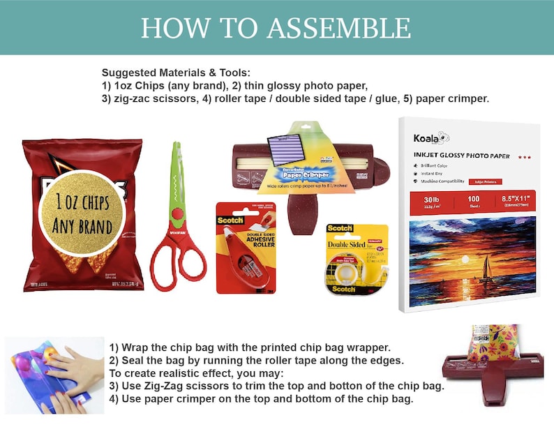 EDITABLE Halloween Chip Bag Wrapper Printable Template. Kid Cute Ghost