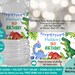 EDITABLE Dinosaur Water Bottle Label Template. Printable Watercolour ...