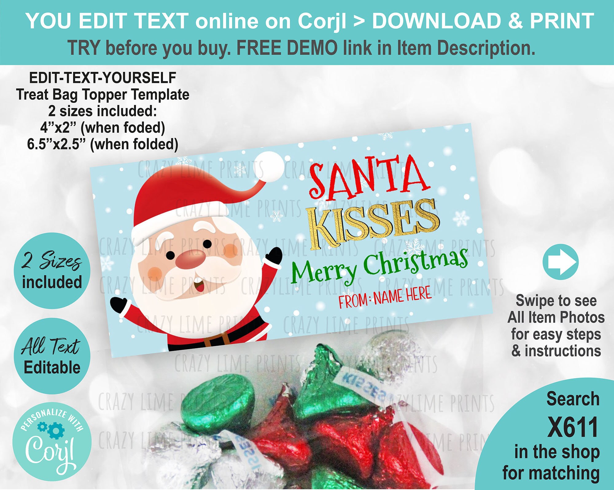 editable-santa-kisses-christmas-treat-bag-topper-printable-kids-party-favors-candy-label-digital-file-diy-chocolate-goodie-gift-tag-x611-etsy