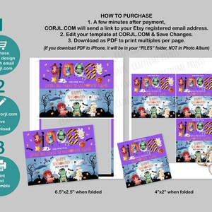EDITABLE Halloween Treat Bag Topper Template. Printable Cute Dinosaur ...
