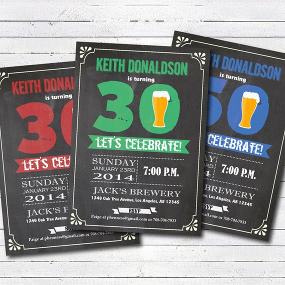 Beer Birthday Invitation Adult Man Birthday Bar Crawl Pub Etsy