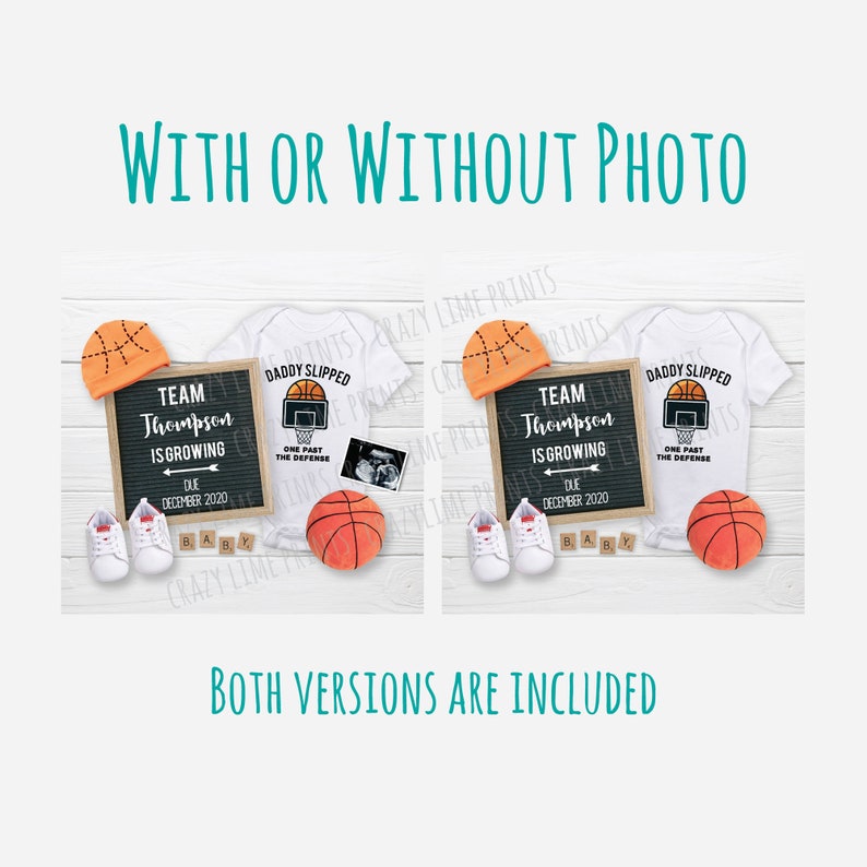 Digital Basketball Pregnancy Announcement. Father's Day Etsy