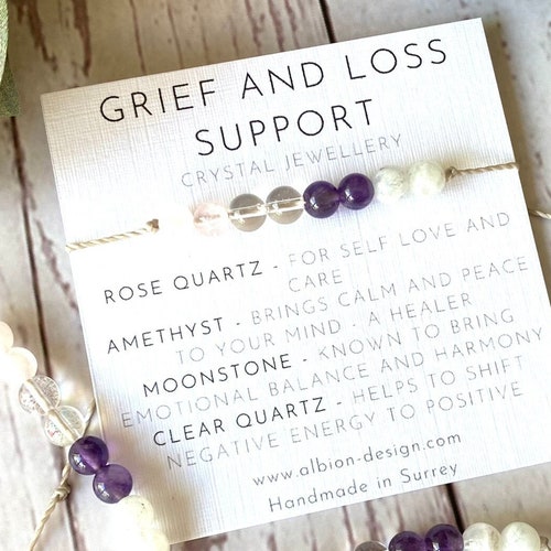Grief and Loss Support Crystal Bracelet Grief Care Package Etsy