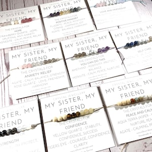 Bracciale di cristallo per sorelle - Bracciale per amiche sorelle - Gioielli per sorelle - Regalo per sorelle - Regalo unico per sorelle - Regalo per amicizia tra sorelle