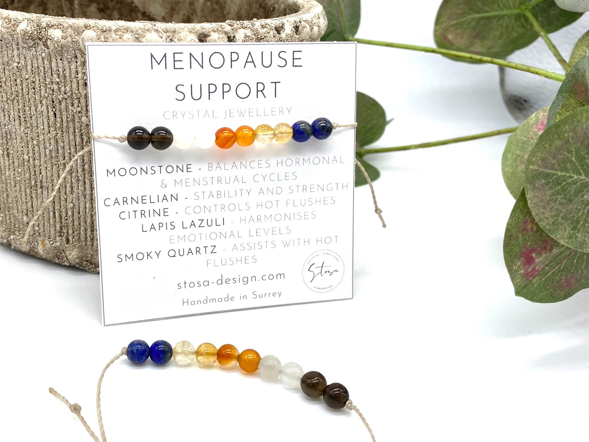 Menopause Support Bracelet Crystal Bracelet for Perimenopausal