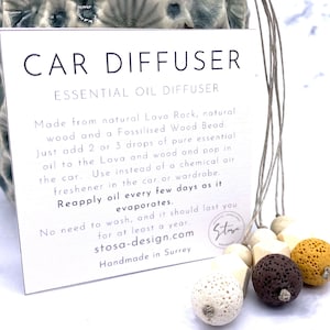 Car Aromatherapy Diffuser - Set of 3 - Car and Home Essential Oil Diffuser - Chemical Free - Home Diffuser - Car Air Freshener - Car Odour