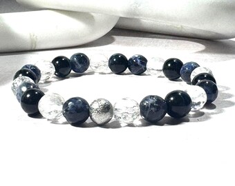 Tigers Eye and Clear Quartz Diffuser Bracelet Handmade in the UK