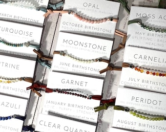 Crystal Birthstone Bracelet: Silver Bar, Faux Suede, Aromatherapy Diffuser