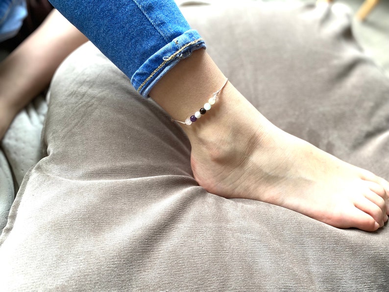 7 Chakra Anklet   Crystal Anklet  Friendship Anklet  image 4