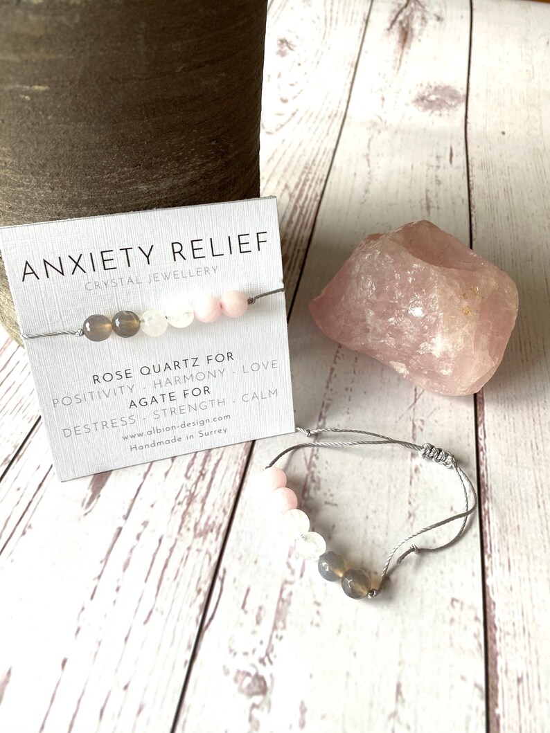 Crystal Bracelet Anxiety Bracelet Stress Relief Bracelet Etsy