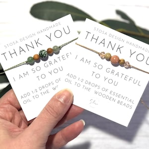 Regalo di ringraziamento - Braccialetto di ringraziamento - Grazie, sono così grato - Regalo braccialetto - Braccialetto dell'amicizia